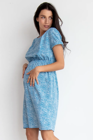 To BE 3178768 Платье для беременных принт голубой